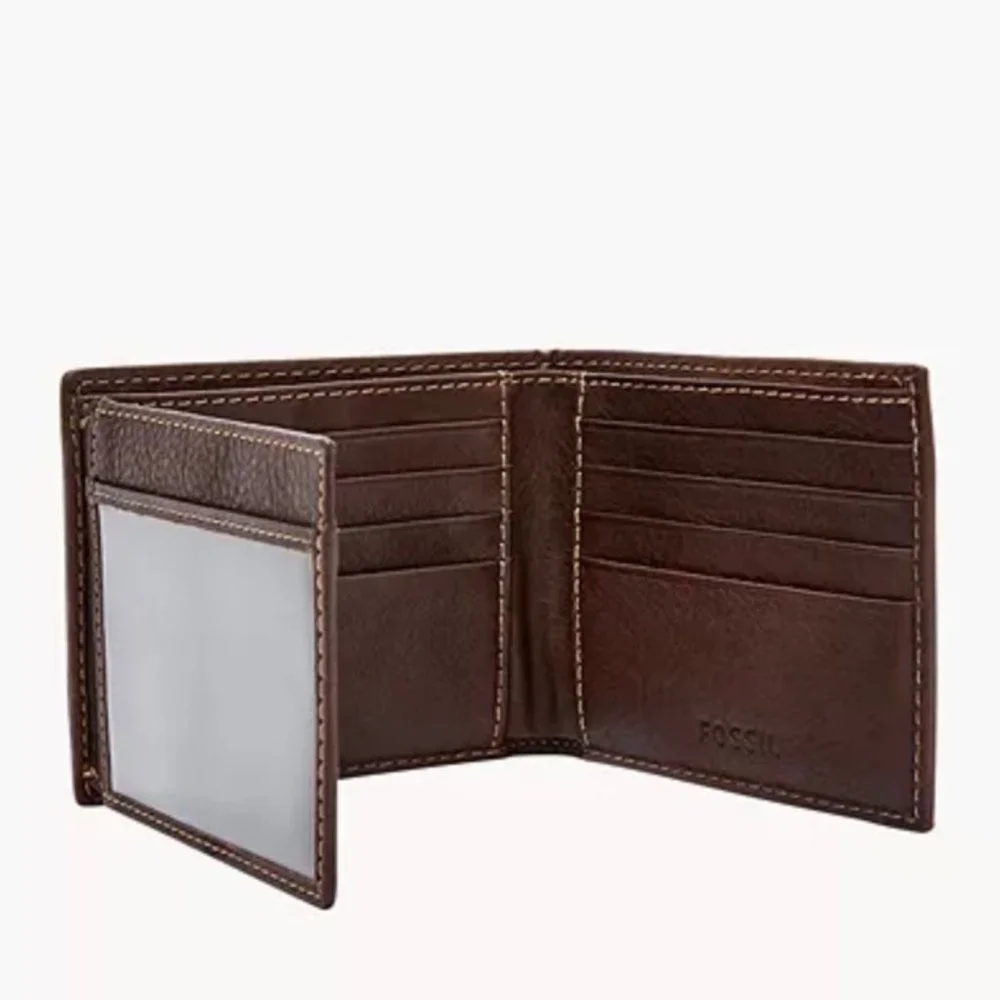 Fossil Lufkin Traveler Wallet Dark Brown